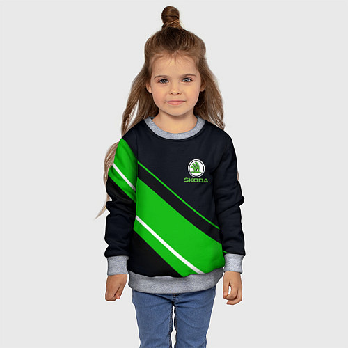 Детский свитшот SKODA / 3D-Меланж – фото 4