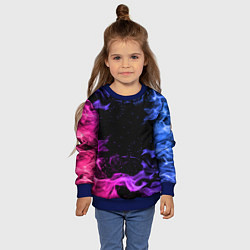 Свитшот детский ОГОНЬ НЕОН, цвет: 3D-синий — фото 2