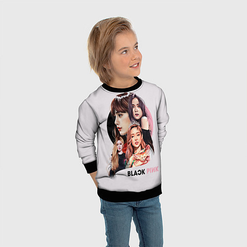 Детский свитшот Blackpink / 3D-Черный – фото 3