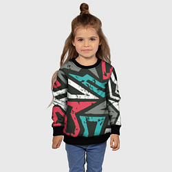 Свитшот детский Geometric Abstraction, цвет: 3D-черный — фото 2