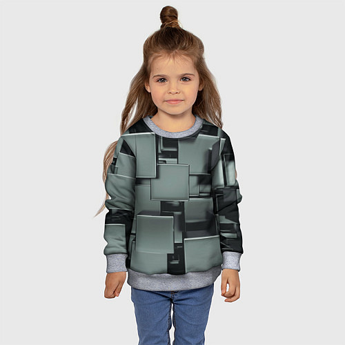 Детский свитшот КУБИЗМ / 3D-Меланж – фото 4