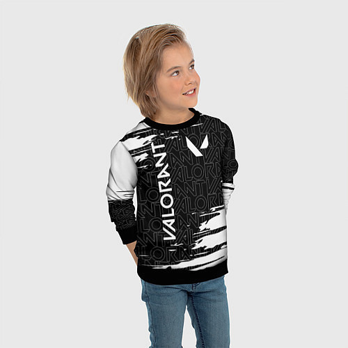 Детский свитшот VALORANT ВАЛОРАНТ / 3D-Черный – фото 3