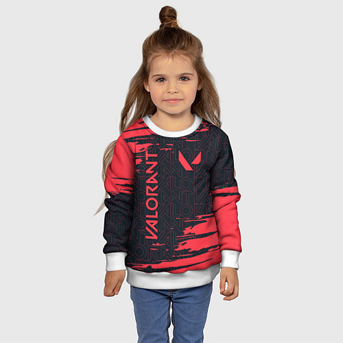 Детский свитшот VALORANT ВАЛОРАНТ / 3D-Белый – фото 4