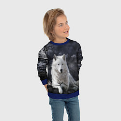 Свитшот детский БЕЛЫЙ ВОЛК D, цвет: 3D-синий — фото 2