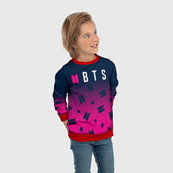 Свитшот детский BTS БТС, цвет: 3D-красный — фото 2