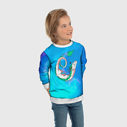 Свитшот детский Унесенные призраками Хаку, цвет: 3D-белый — фото 2