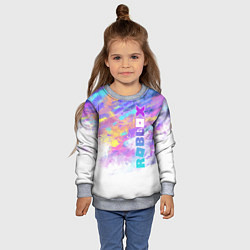 Свитшот детский Roblox, цвет: 3D-меланж — фото 2