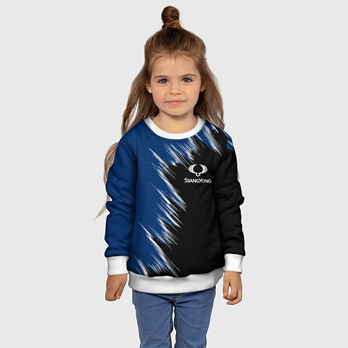 Детский свитшот SSANGYONG / 3D-Белый – фото 4