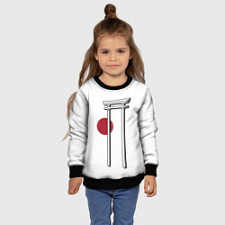 Свитшот детский Япония Тории Z, цвет: 3D-черный — фото 2