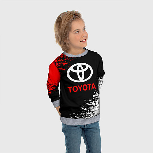 Детский свитшот TOYOTA / 3D-Меланж – фото 3