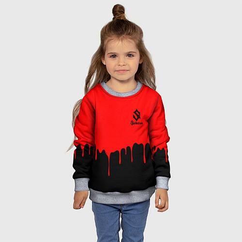 Детский свитшот Sabaton / 3D-Меланж – фото 4