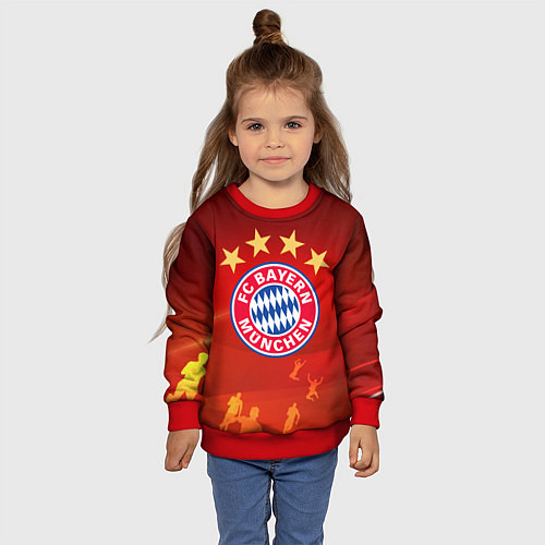 Детский свитшот BAYERN MUNCHEN / 3D-Красный – фото 4