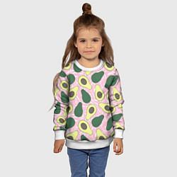 Свитшот детский Avocado, цвет: 3D-белый — фото 2