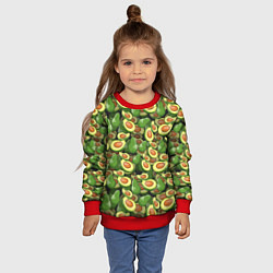 Свитшот детский Avocado, цвет: 3D-красный — фото 2