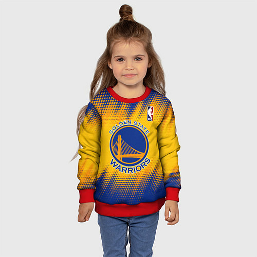 Детский свитшот Golden State Warriors / 3D-Красный – фото 4