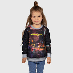 Свитшот детский CYBERPUNK 2077:КИБЕРПАНК S, цвет: 3D-меланж — фото 2