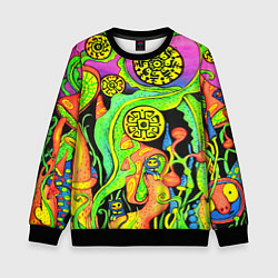 Свитшот детский КИСЛОТА КИСЛОТНЫЙ, цвет: 3D-черный