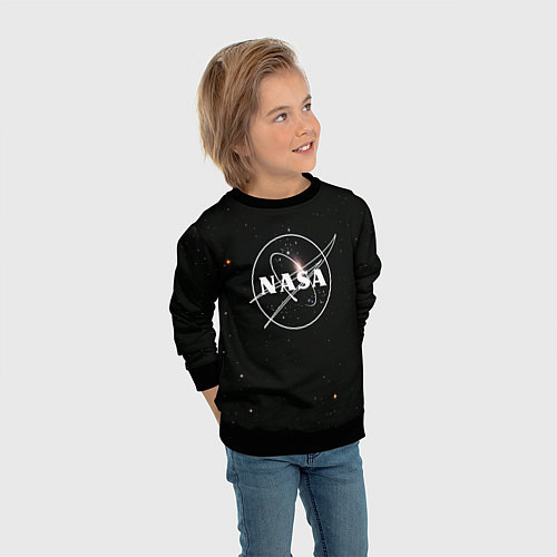 Детский свитшот NASA l НАСА S / 3D-Черный – фото 3
