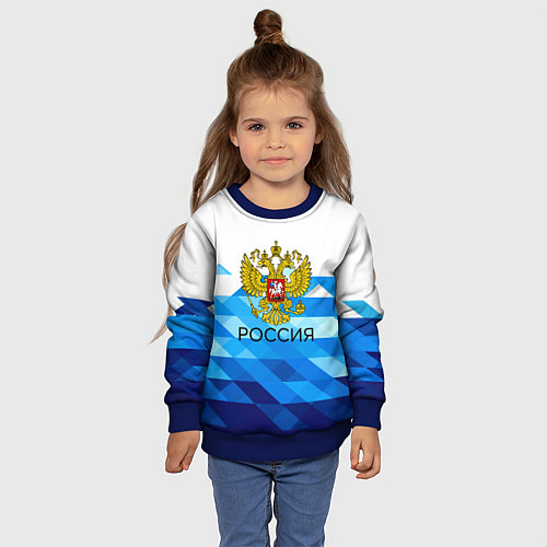Детский свитшот РОССИЯ / 3D-Синий – фото 4