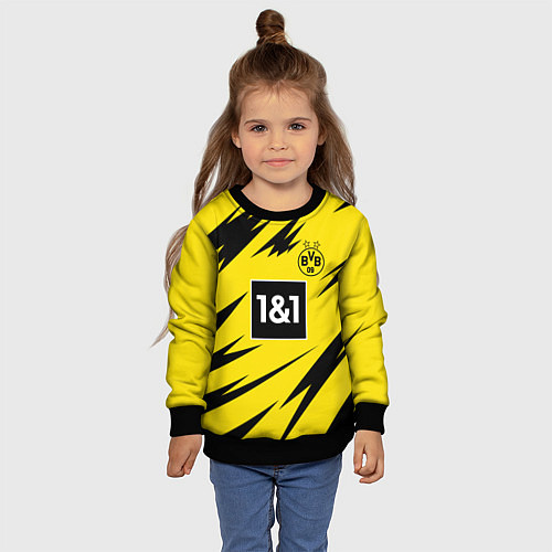 Детский свитшот HAALAND Borussia Dortmund / 3D-Черный – фото 4