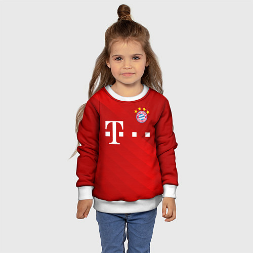 Детский свитшот FC Bayern Munchen / 3D-Белый – фото 4