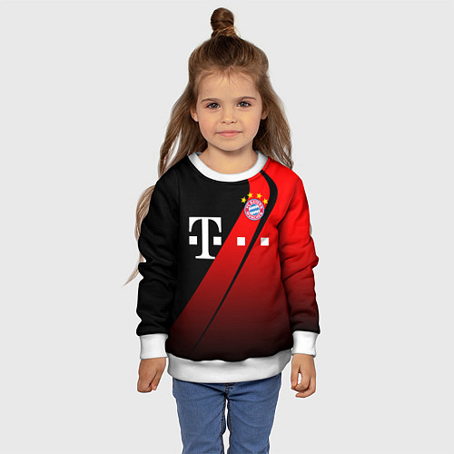 Детский свитшот FC Bayern Munchen Форма / 3D-Белый – фото 4