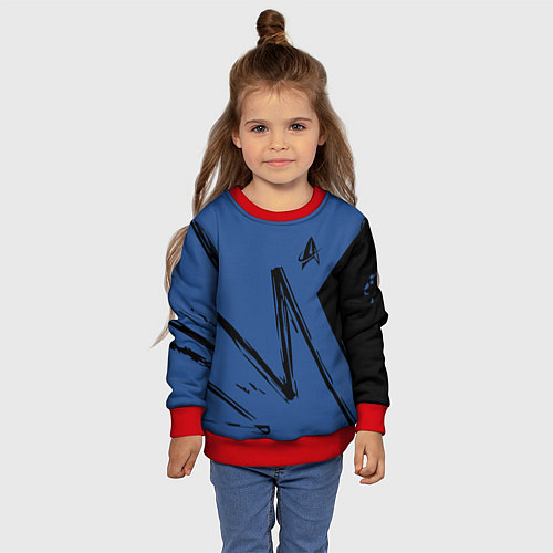 Детский свитшот Star Trek / 3D-Красный – фото 4