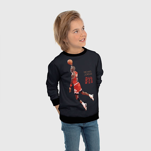 Детский свитшот MICHAEL JORDAN / 3D-Черный – фото 3