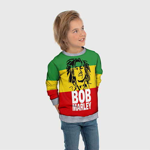 Детский свитшот Bob Marley / 3D-Меланж – фото 3