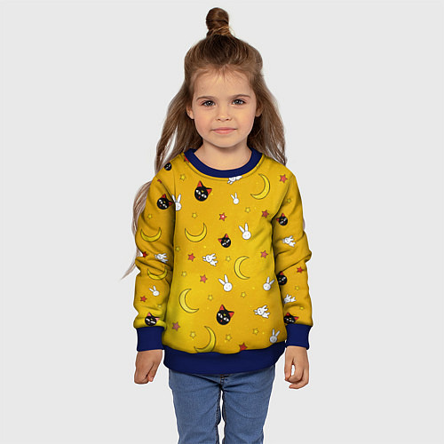Детский свитшот СЕЙЛОР МУН / 3D-Синий – фото 4