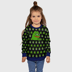 Свитшот детский Frog Pepe, цвет: 3D-синий — фото 2