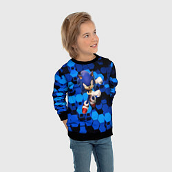 Свитшот детский Sonic, цвет: 3D-черный — фото 2