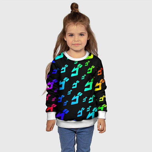 Детский свитшот JoJo Bizarre Adventure / 3D-Белый – фото 4