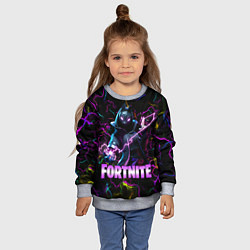 Свитшот детский Fortnite Молнии, цвет: 3D-меланж — фото 2