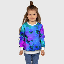 Свитшот детский Geometry, цвет: 3D-белый — фото 2