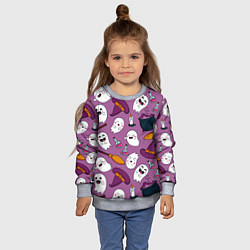 Свитшот детский Halloween 2020, цвет: 3D-меланж — фото 2