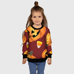 Свитшот детский Сладкие хэллоуин, цвет: 3D-черный — фото 2