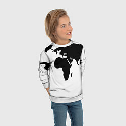 Свитшот детский Весь мир, цвет: 3D-белый — фото 2
