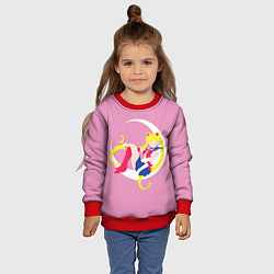 Свитшот детский Сейлор мун, цвет: 3D-красный — фото 2