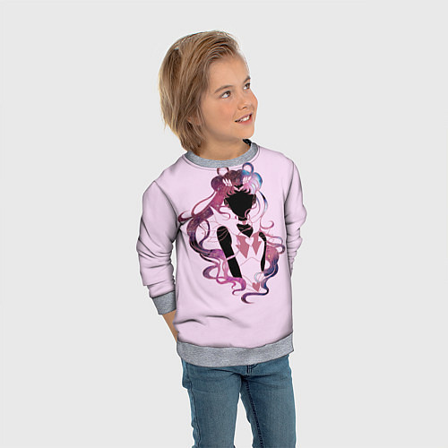 Детский свитшот Космическая Сейлор Мун / 3D-Меланж – фото 3