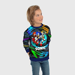 Свитшот детский SONIC TRIO, цвет: 3D-синий — фото 2