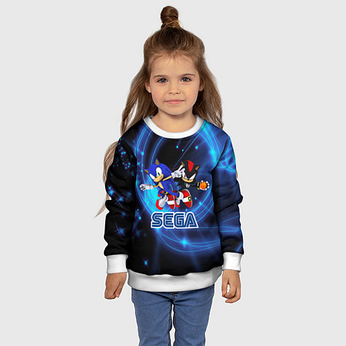 Детский свитшот Sonic SEGA / 3D-Белый – фото 4