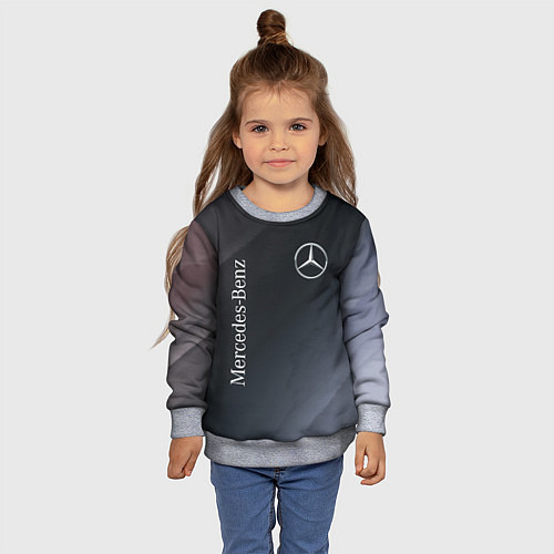 Детский свитшот MERCEDES МЕРСЕДЕС / 3D-Меланж – фото 4