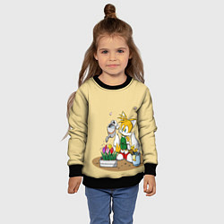 Свитшот детский Sonic, цвет: 3D-черный — фото 2