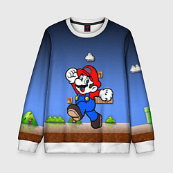 Свитшот детский Mario, цвет: 3D-белый