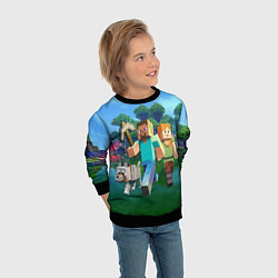Свитшот детский Minecraft, цвет: 3D-черный — фото 2