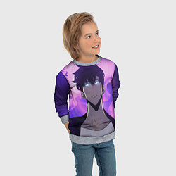 Свитшот детский Поднятие уровня в одиночку, цвет: 3D-меланж — фото 2