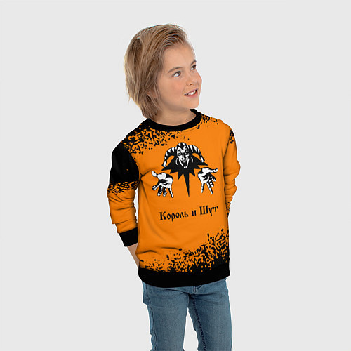 Детский свитшот КОРОЛЬ И ШУТ / 3D-Черный – фото 3