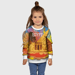 Свитшот детский Египет Пирамида Хеопса, цвет: 3D-белый — фото 2