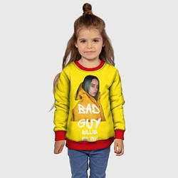 Свитшот детский Billie Eilish Билли Айлиш, цвет: 3D-красный — фото 2